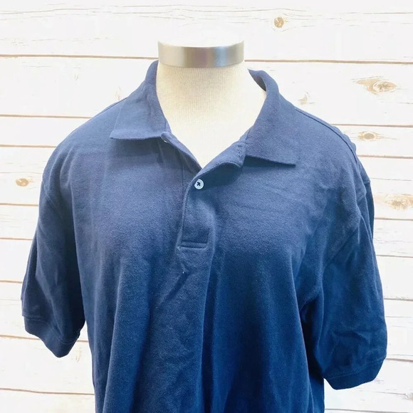 FOOT LOCKER Men Short Sleeve Collared Cotton White Polo Style Shirt Size Large - Picture 2 of 9